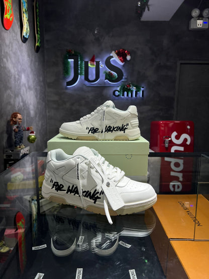 OFF-WHITE Out Of Office OOO Low Tops For Walking White Black