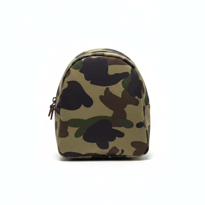 Bape Kids 1st Camo Milo Shark Mini Shoulder Bag Green Camo