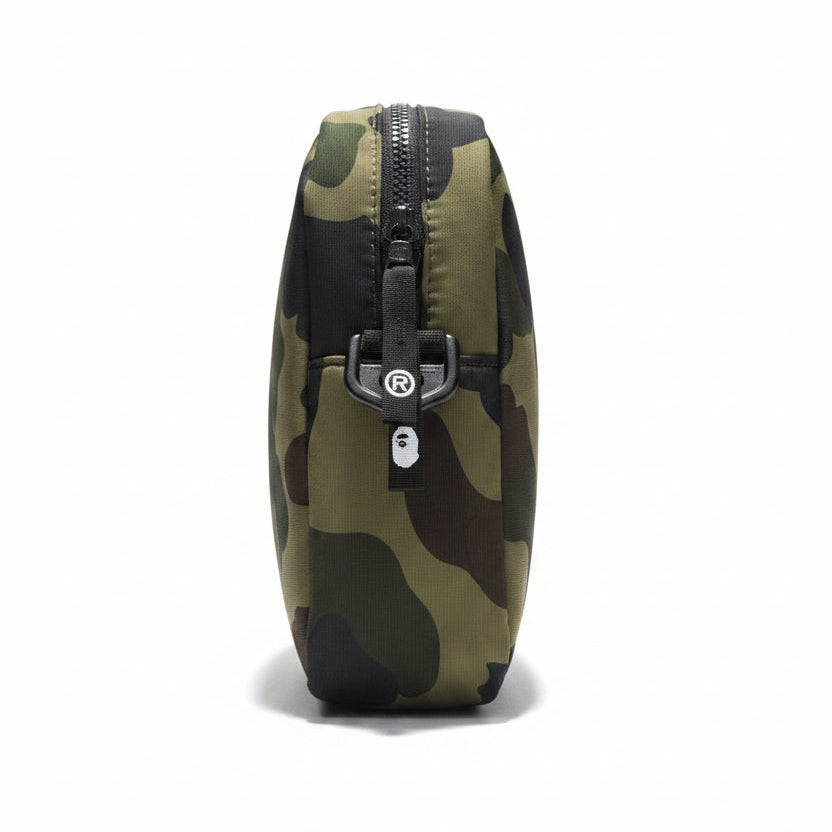 Bape Kids 1st Camo Milo Shark Mini Shoulder Bag Green Camo