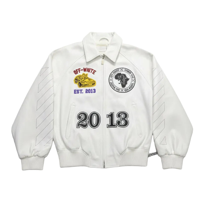 Off-White Rhino Full Lea Varsity Raglan White