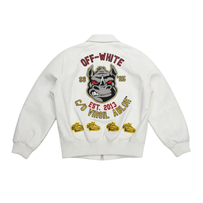 Off-White Rhino Full Lea Varsity Raglan White