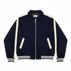 Rhude Signature Panelled Bomber Jacket Blue