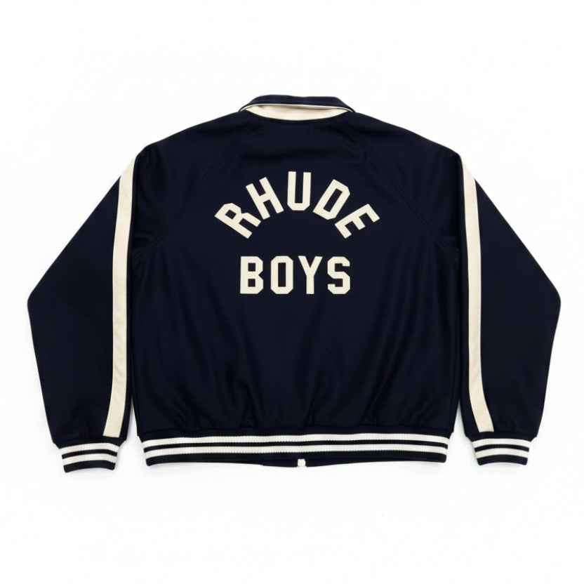 Rhude Signature Panelled Bomber Jacket Blue