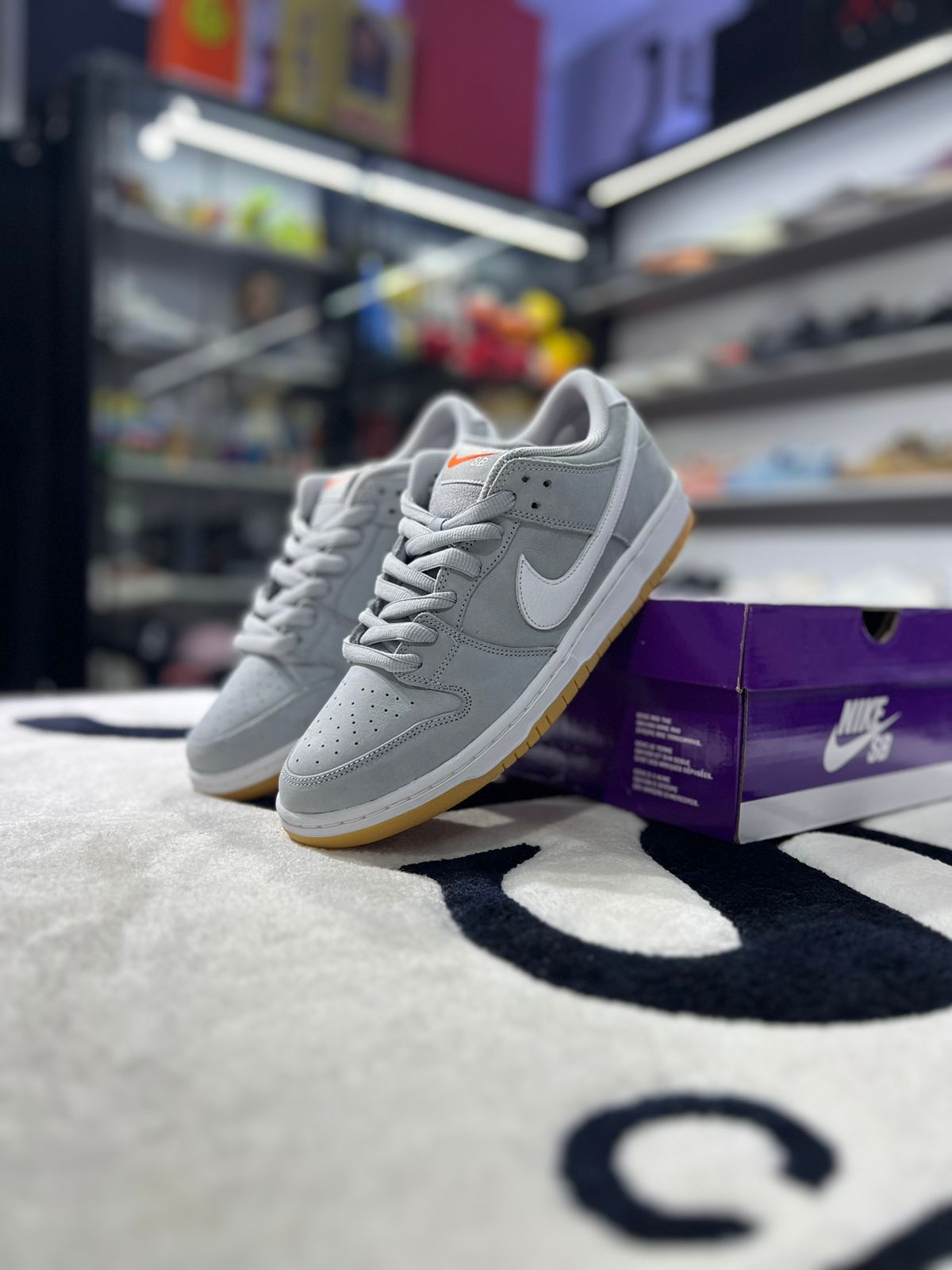 Nike SB Dunk Low Pro ISO Orange Label Wolf Grey Gum