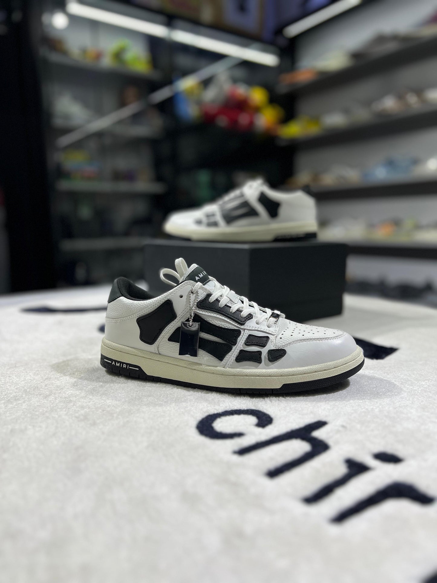 AMIRI Skel Top Low White Black White
