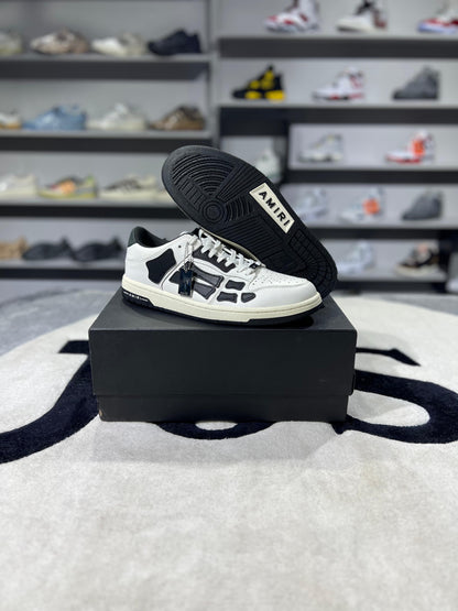 AMIRI Skel Top Low White Black White