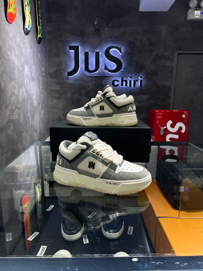 AMIRI MA-1 Grey Quad Monogram Debossed