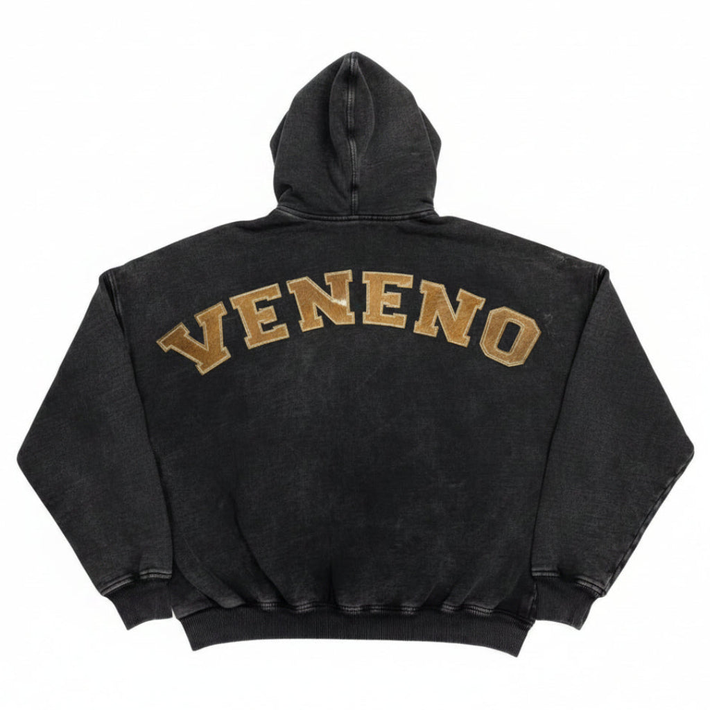 Veneno Buzo Zipper Leather Cow