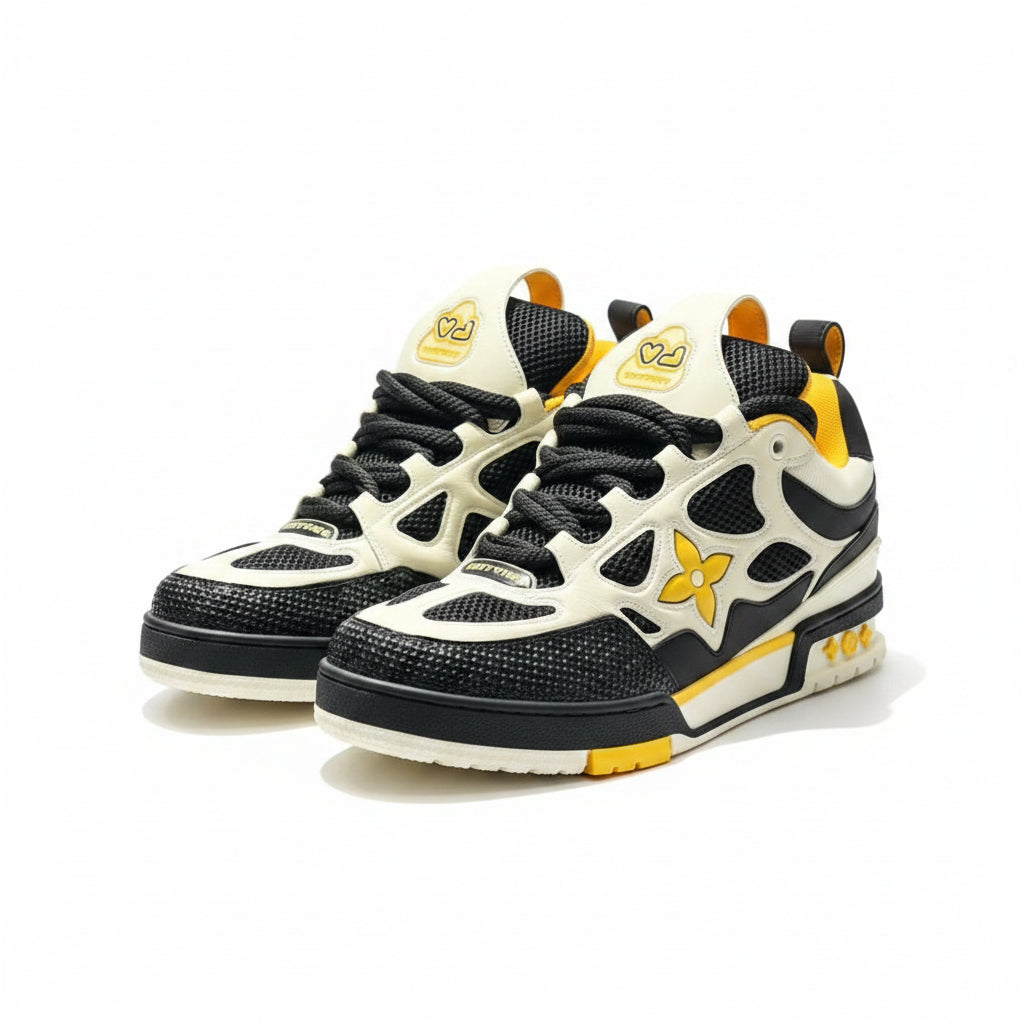Louis Vuitton LV Skate Sneaker Black White Yellow