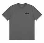 AllSaints Redact Oversized Embroidered Logo T-Shirt Parma Blue