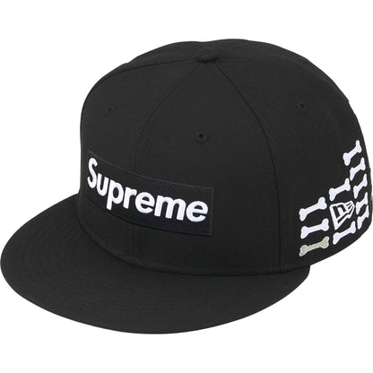 Supreme Bones Box Logo New Era 59Fifty Fitted Hat Black