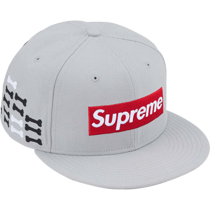 Supreme Bones Box Logo New Era 59Fifty Fitted Hat  Grey