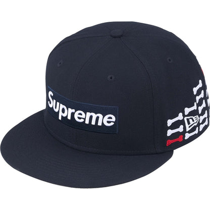 Supreme Bones Box Logo New Era 59Fifty Fitted Hat Navy