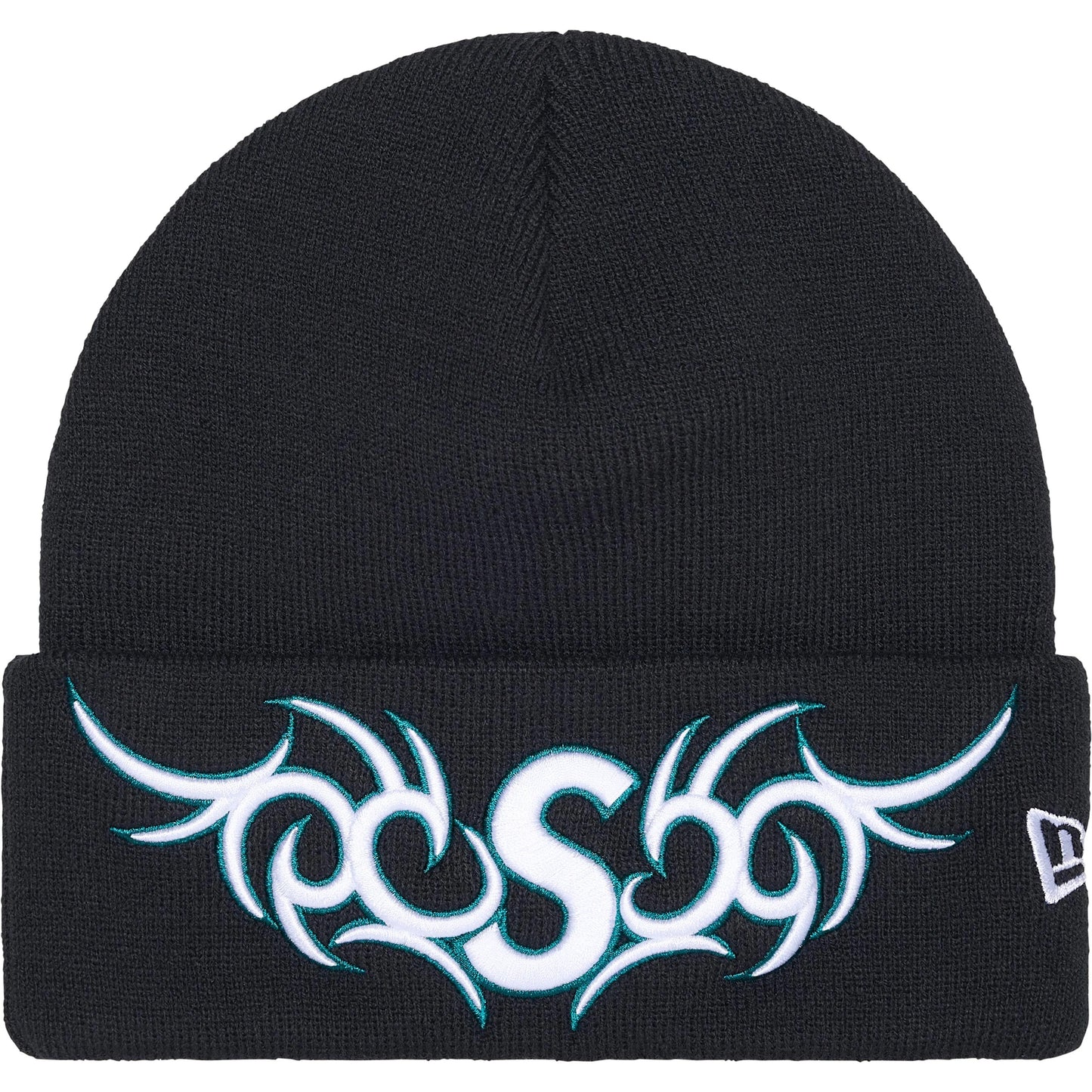 Supreme New Era Tribal S Logo Beanie Navy