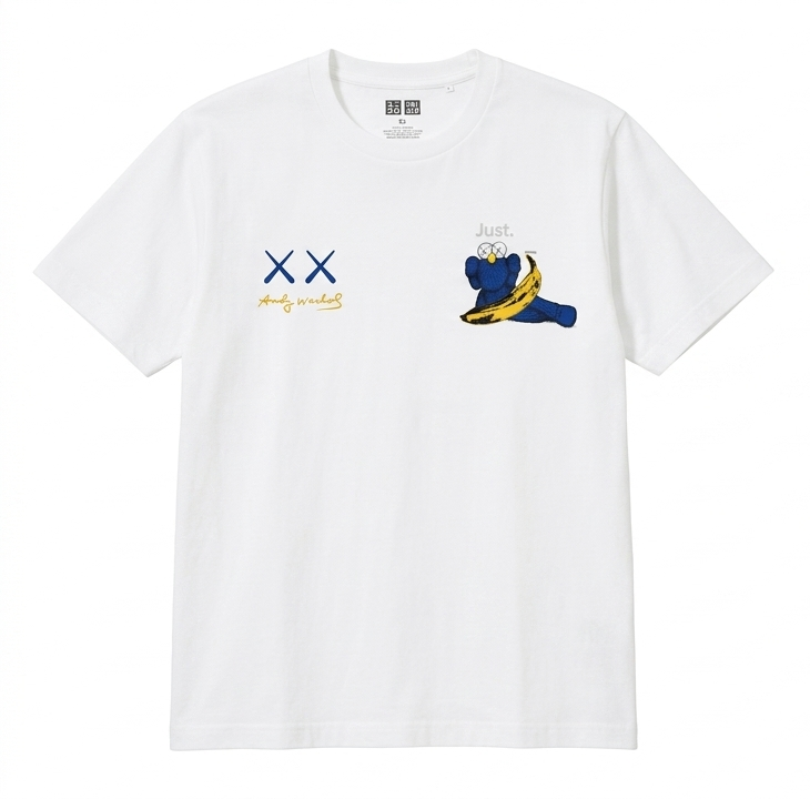 Uniqlo KAWS x Warhol UT Graphic Banana White