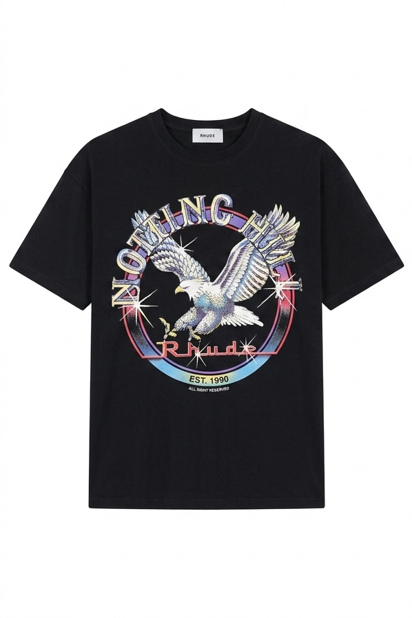 Rhude Notting Hill Eagle Tee Vintage Black
