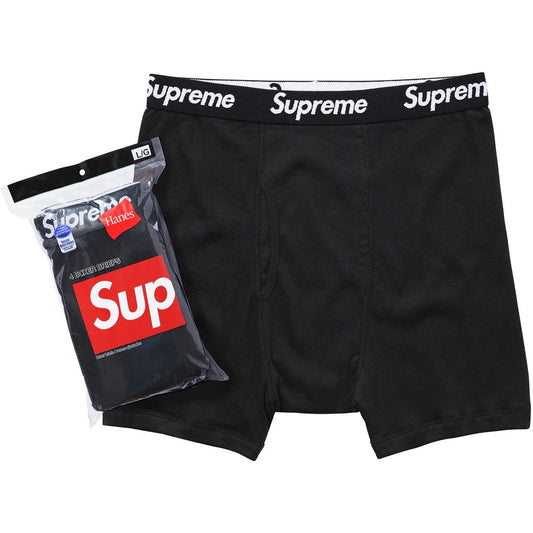 Supreme®/Hanes® Boxer Briefs (4 Pack) Black